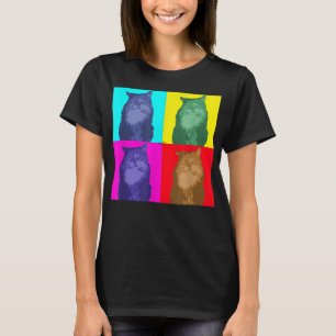 Camiseta de arte pop de Maine Coon Cat