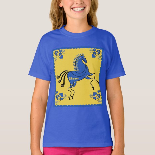 Camiseta de arte popular eslavo tradicional de Ucr (Anverso)