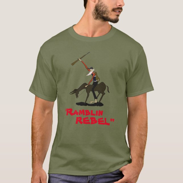 Camiseta de Arte Ramblin Rebel Nose (Anverso)