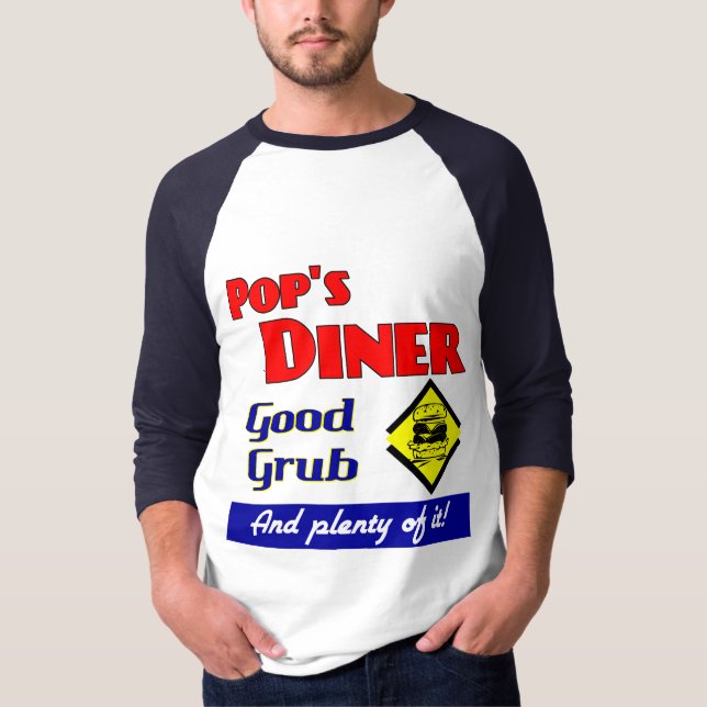Camiseta De Arte Retro De Grub Buena Diner (Anverso)