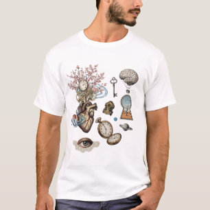 Camiseta de arte surrealista con estética de colla