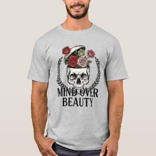 Camiseta de arte surrealista floral de cráneo Mind