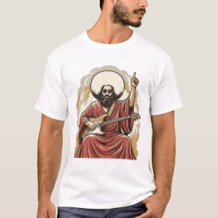 Camiseta de arte vectorial de guitarrista con grab