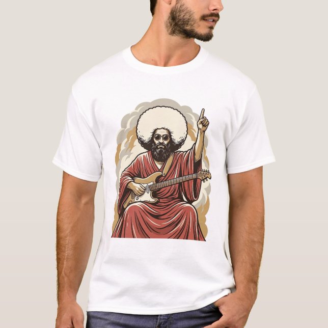 Camiseta de arte vectorial de guitarrista con grab (Anverso)