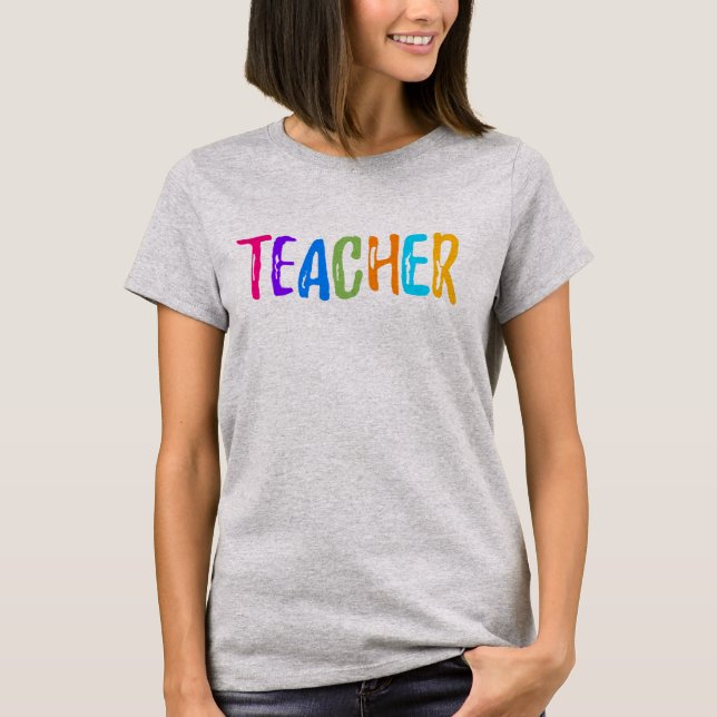 Camiseta de arte Word del profesor (Anverso)