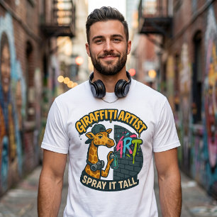 Camiseta de artista de graffiti - Graciosa jirafa 