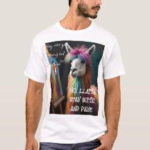 Camiseta de artista de "Llama Stay Home"
