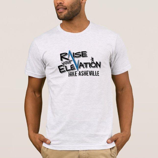 Camiseta de Asheville del alza de los hombres (Anverso)