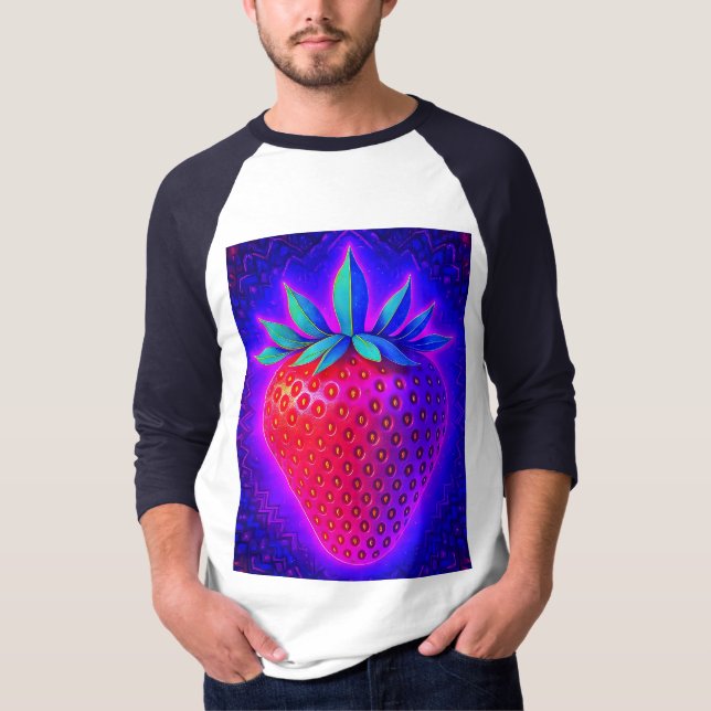 Camiseta de aspecto vívido de Fresa Neon (Anverso)