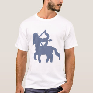 Camiseta de astrología de Sagitario azul minimalis