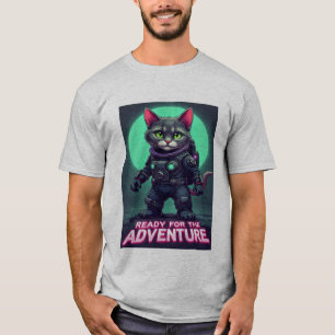 Camiseta de astronauta de gato lindo - lista para 