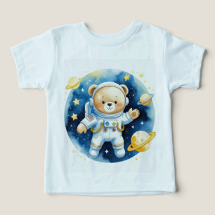 Camiseta de astronauta espacial lindo para niños p