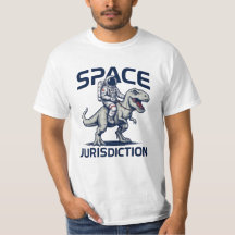 Camiseta de Astronauta Montando T-Rex con Jurisdic