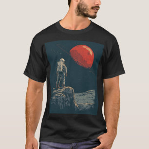Camiseta de astronauta vintage espacio planeta