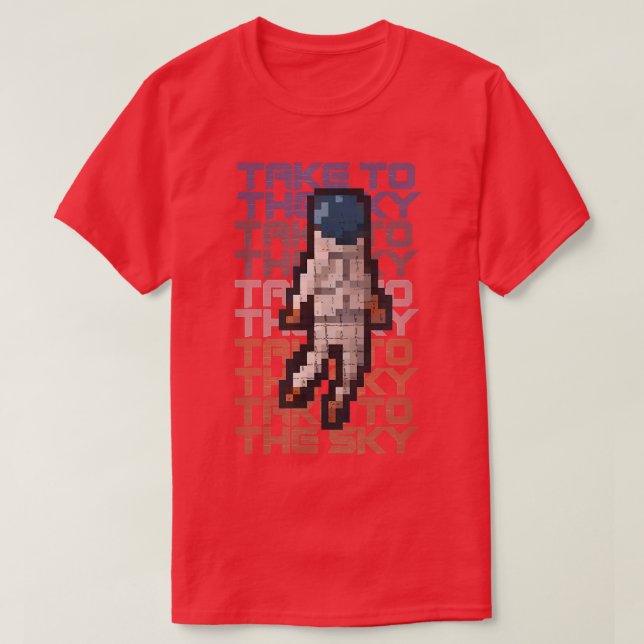 Camiseta de astronautas arriba y arriba (Diseño del anverso)
