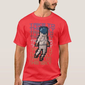 Camiseta de astronautas arriba y arriba