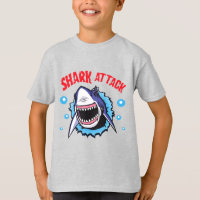 Camiseta de ataque de tiburón camiseta de mordedur