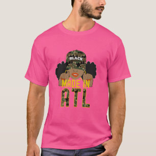 Camiseta De ATL Atlanta ATLien Black Woman Camo