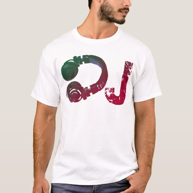 camiseta de audífono genial para el dj (Anverso)