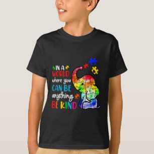 Camiseta de Autismo Sé Amable Mujer Azul Sé Amable