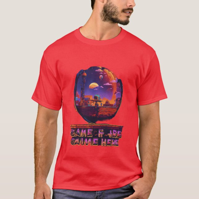 Camiseta De Aventura Al Amanecer Pixelada (Anverso)