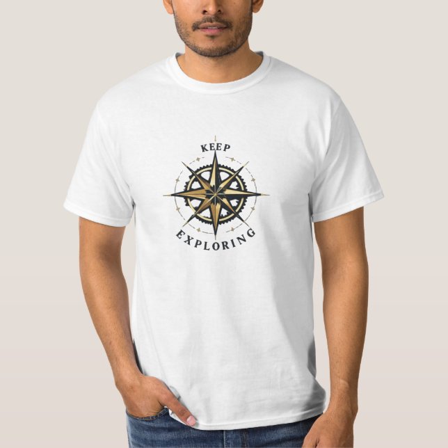 Camiseta de Aventura Compass Keep Exploring – Encu (Anverso)