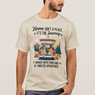 Camiseta de Aventura de Vida en Furgoneta con Pata