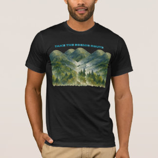 Camiseta de aventura en la montaña: toma la ruta e