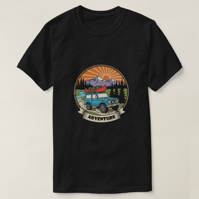 Camiseta de Aventura Exploradora de Montaña Salvaj (Diseño del anverso)