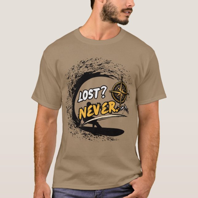 Camiseta de aventura Never Lost (Anverso)