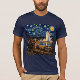 Camiseta de aventura nocturna estrellada de Yellow