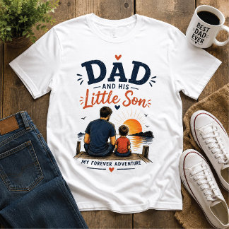 Camiseta de aventura para siempre de papá y su peq