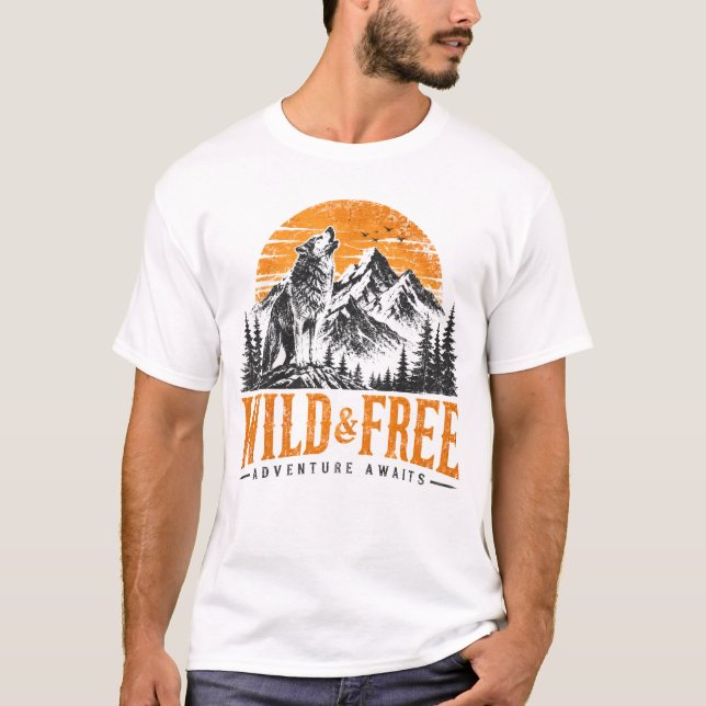 Camiseta de aventura Wolf Mountain National Park (Anverso)