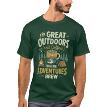 Camiseta de Aventura y Café