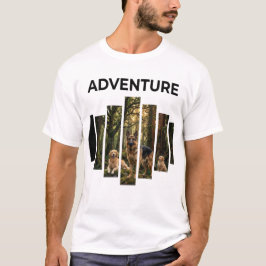 Camiseta de aventuras con perros en el bosque al a