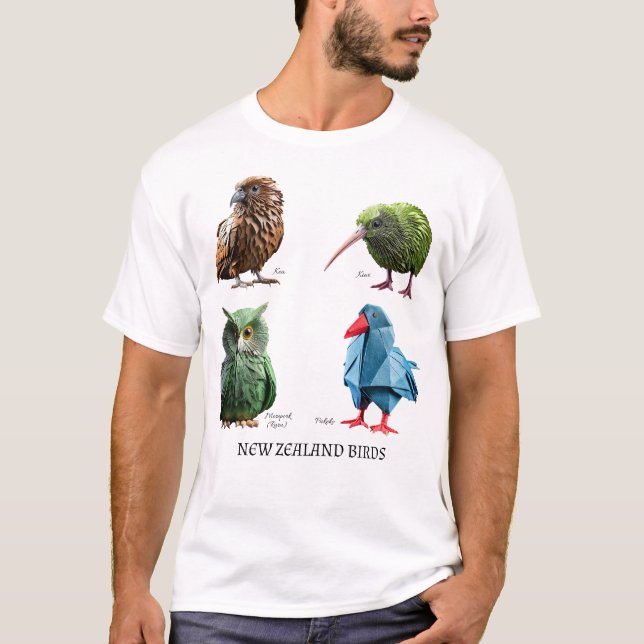 Camiseta de Aves de Nueva Zelanda (Anverso)
