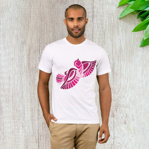 Camiseta De Aves Rosa bonito