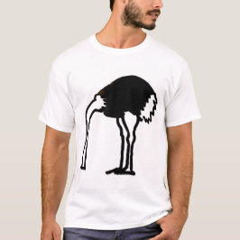 Camiseta de avestruz con la cabeza en la arena