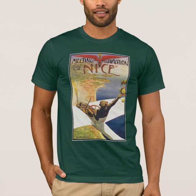 Camiseta de avión antiguo: Reunión de Aviación (Anverso)