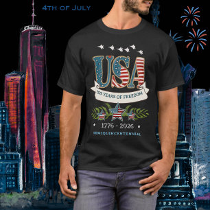 Camiseta de avión de combate patriota de 250 años 