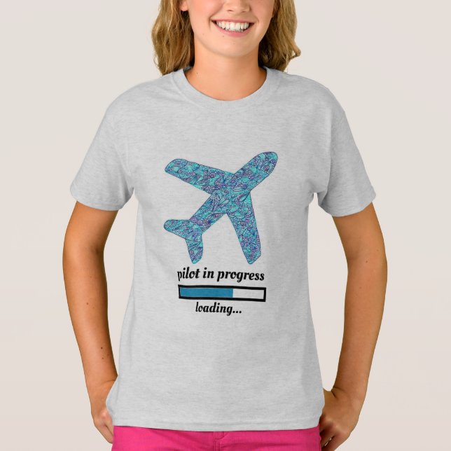 Camiseta De Avión "Piloto En Curso" (Anverso)