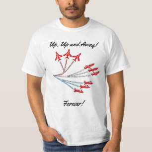 Camiseta de aviones a reacción rojos