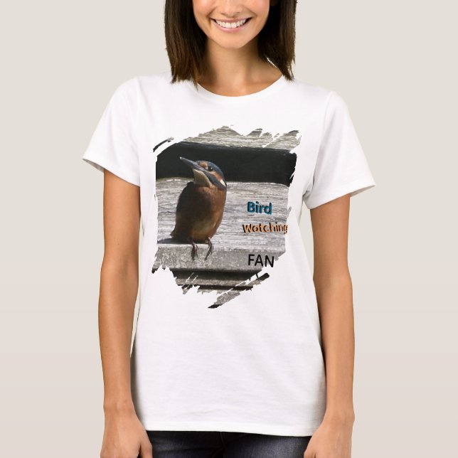 Camiseta de avistamiento de aves de Kingfisher (Anverso)