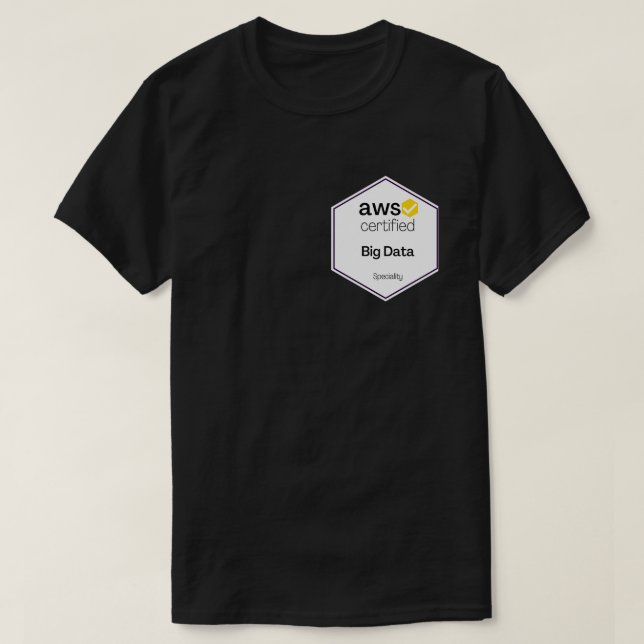 Camiseta de AWS CERTIFICADO BIG DATA SPECIALTY LOGO CLOUD (Diseño del anverso)