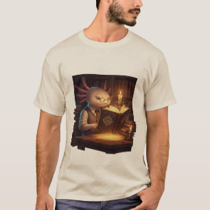 Camiseta de Axolotl Académico Lector de Bibliote