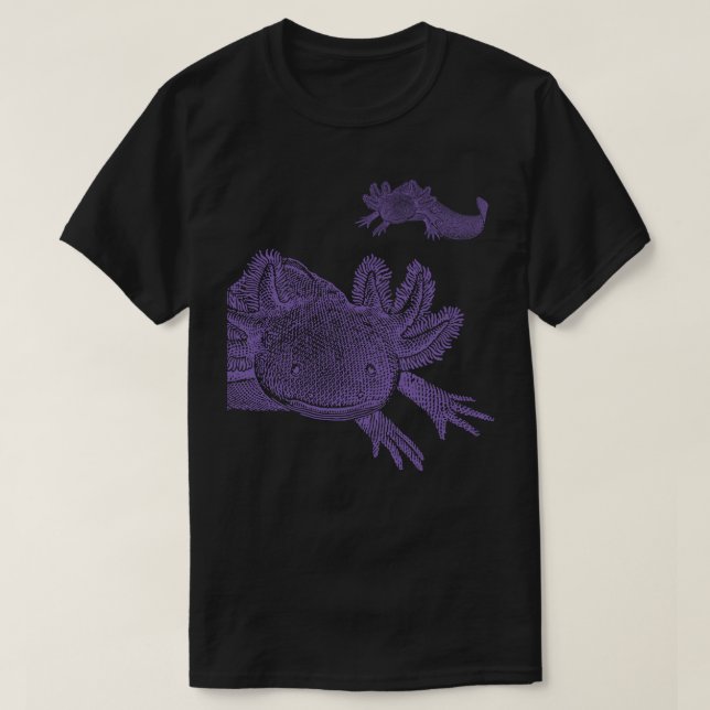 Camiseta de Axolotl - PURPURA (Diseño del anverso)