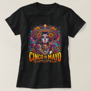 Camiseta de azúcar de cráneo del cinco de mayo par
