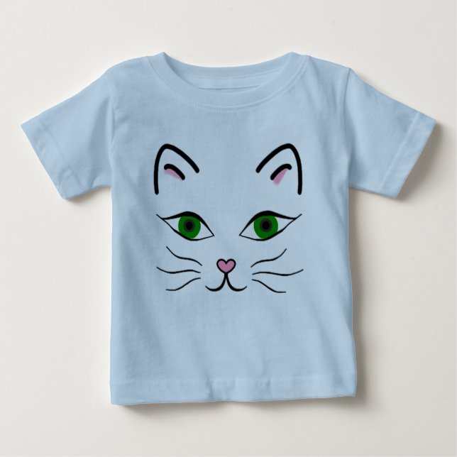 Camiseta de Baby Jersey - Cara Kitty (Anverso)
