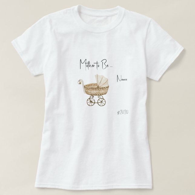 Camiseta de Baby Shower de Boho, que se convertirá (Diseño del anverso)