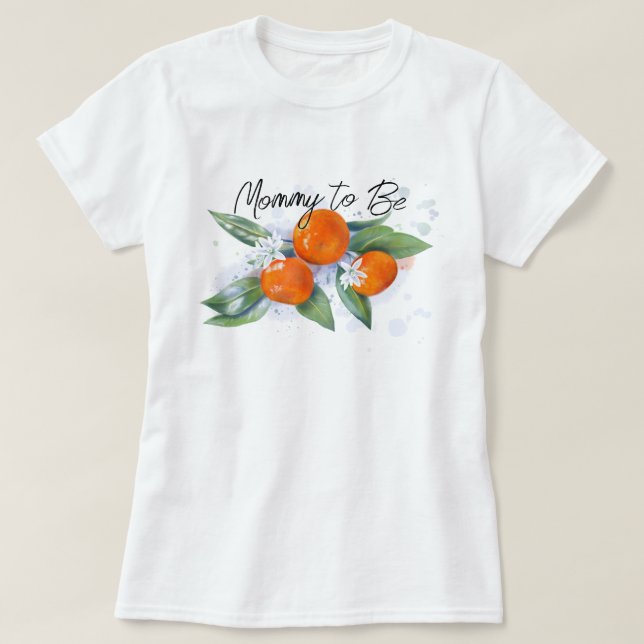 Camiseta de baby shower "Mamá en camino"  (Diseño del anverso)